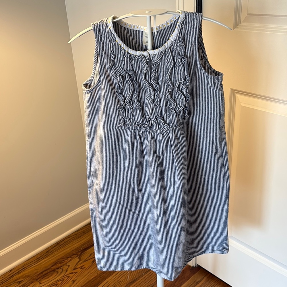 Crewcuts Blue Sleeveless Ruffled Sheath Dress